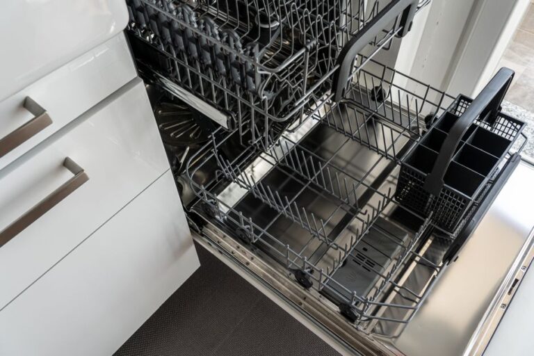 Dishwasher in kitchen
