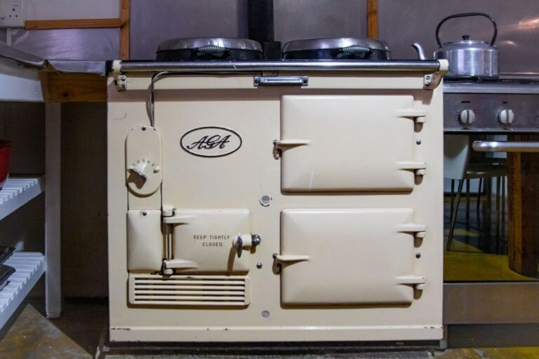 Range cooker in kitchen