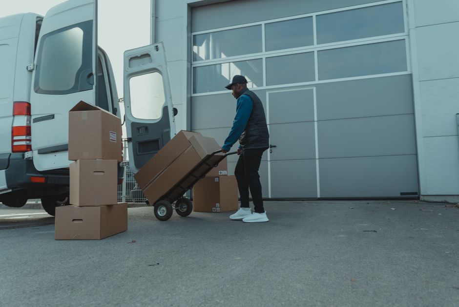 Delivery truck warehouse boxes
