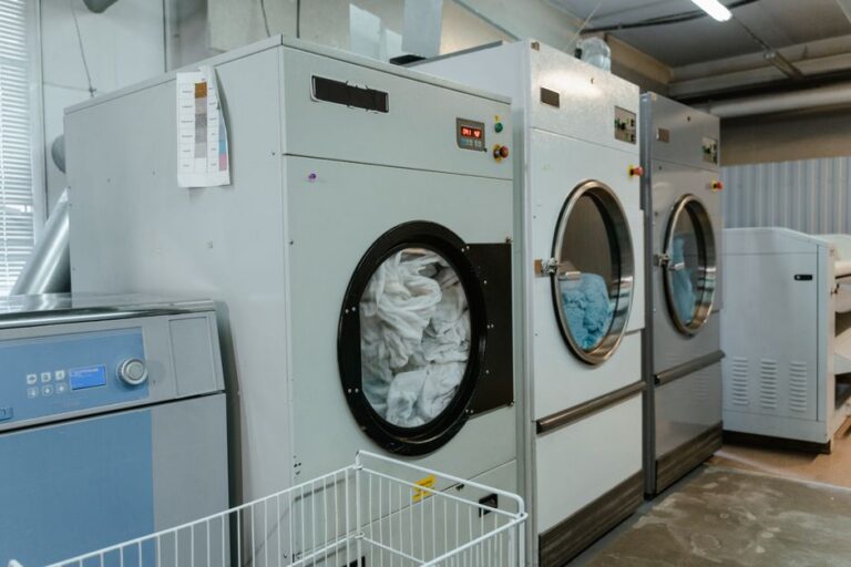 Tumble dryer in laundry room